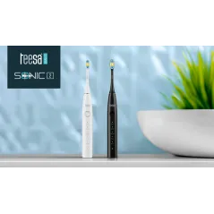 Soniczna szczoteczka do zębów TEESA SONIC 2 biała, 5 trybów pracy, etui podróżne , USB typ C
