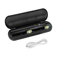 Soniczna szczoteczka do zębów TEESA SONIC 2 czarna , 5 trybów pracy, etui podróżne , USB typ C