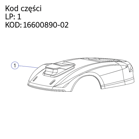 Obudowa górna kosiarka automatyczna X5