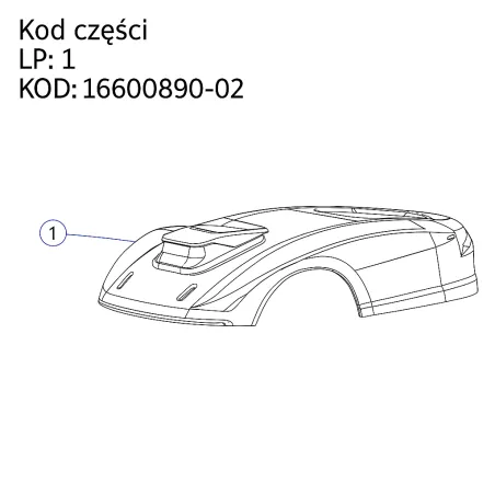 Obudowa górna kosiarka automatyczna X5
