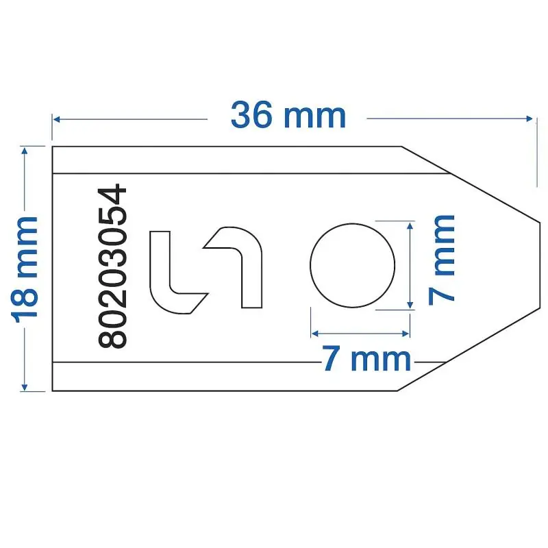 Rozměry nože Sunseeker