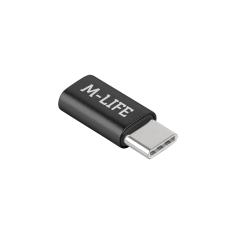 Adapter Przejściówka Micro USB - USB typu C M-Life czarna