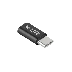 Adapter Przejściówka Micro USB - USB typu C M-Life czarna