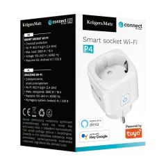 Gniazdo WiFi Kruger&Matz Connect P4 Białe Tuya