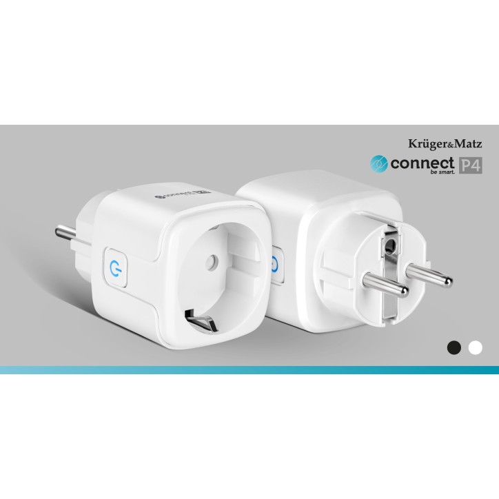 Gniazdo WiFi Kruger&Matz Connect P4 Białe Tuya Gniazdo WiFi Kruger&Matz Connect P4 Białe Tuya