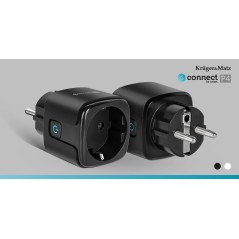 Gniazdo WiFi Kruger&Matz Connect P4 Czarne Tuya