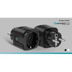 Gniazdo WiFi Kruger&Matz Connect P4 Czarne Tuya