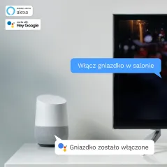 Gniazdo WiFi Kruger&Matz Connect P4 Czarne Tuya