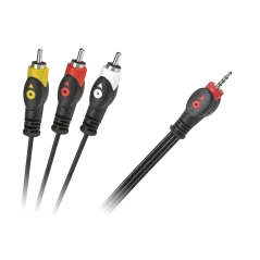 Kabel Jack 2.5 cztero-polowy 3 x RCA luzem