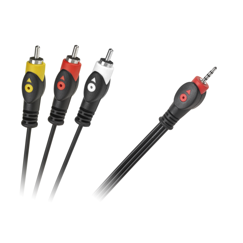 Kabel Jack 2.5 cztero-polowy 3 x RCA luzem Kabel Jack 2.5 cztero-polowy 3 x RCA luzem