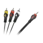 Kabel Jack 2.5 cztero-polowy 3 x RCA luzem