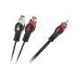 Kabel 1RCA wtyk-2RCA gniazdo 1.8m łezka