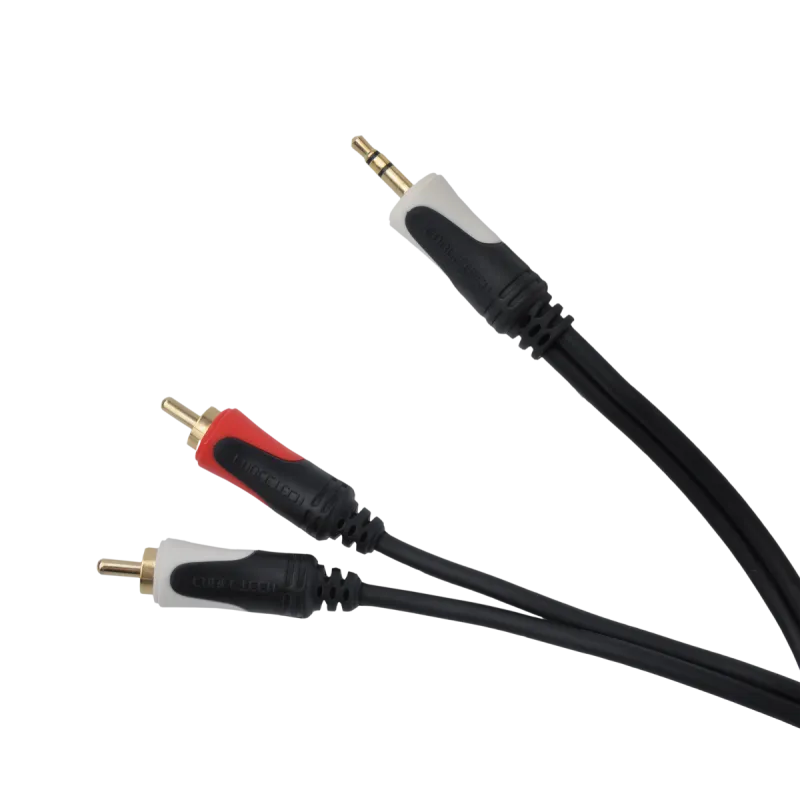 Kabel 3.5 wtyk stereo - 2RCA audio 10m Cabletech Basic Edition
