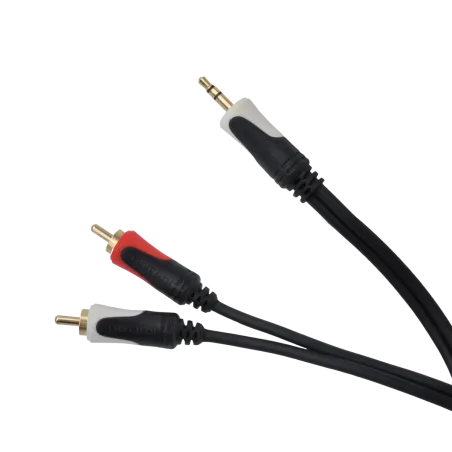 Kabel 3.5 wtyk stereo - 2RCA audio 10m Cabletech Basic Edition
