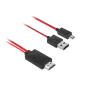 Kabel MHL wtyk HDMI-micro USB 1.5M (Galaxy S3, Note2) Kabel MHL wtyk HDMI-micro USB 1.5M (Galaxy S3, Note2)