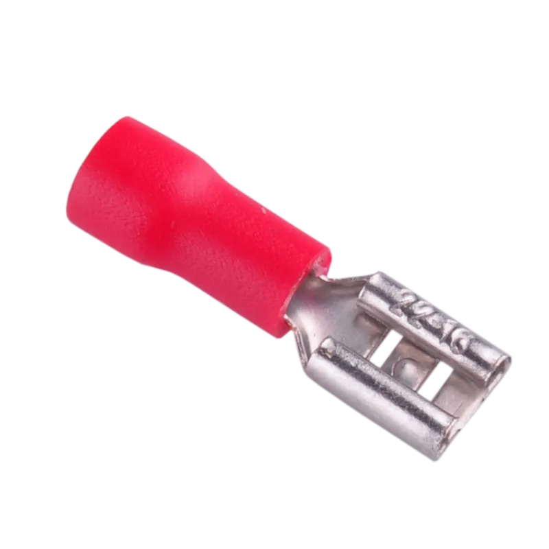 Konektor F(4.7)-1-P żeński izolowany czerwony KF23