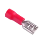 Konektor F(4.7)-1-P żeński izolowany czerwony KF23