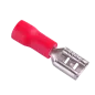 Konektor F(4.7)-1-P żeński izolowany czerwony KF23