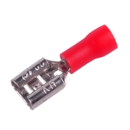 Konektor F-1-P żeński izolowany czerwony KF43