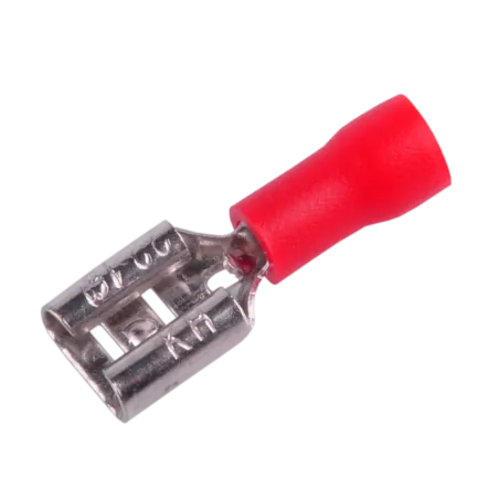 Konektor F-1-P żeński izolowany czerwony KF43