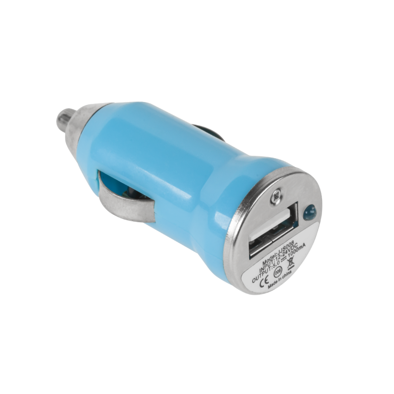 Ładowarka samochodowa M-Life USB 1000 mA niebieska