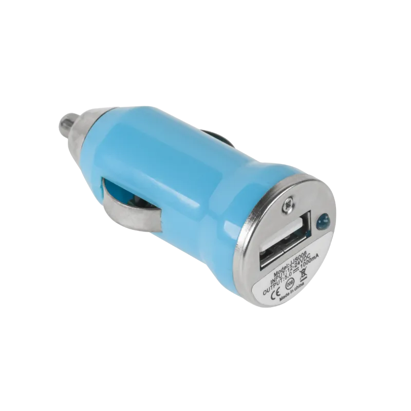 Ładowarka samochodowa M-Life USB 1000 mA niebieska