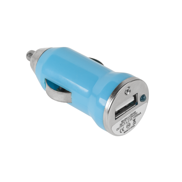 Ładowarka samochodowa M-Life USB 1000 mA niebieska