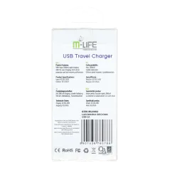 Ładowarka sieciowa M-Life USB 2000 mA