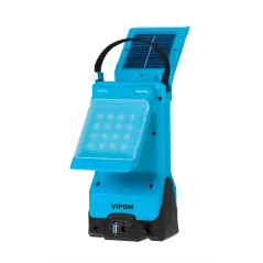 Lampa kempingowa z ładowarką sieciową i samochodową