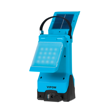 Lampa kempingowa z ładowarką sieciową i samochodową