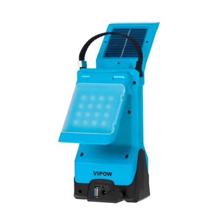 Lampa kempingowa z ładowarką sieciową i samochodową