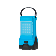 Lampa kempingowa z ładowarką sieciową i samochodową