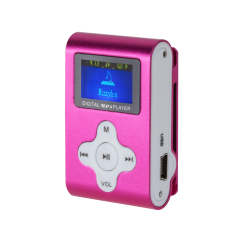 Odtwarzacz MP3 z wyświetlaczem Quer (różowy)