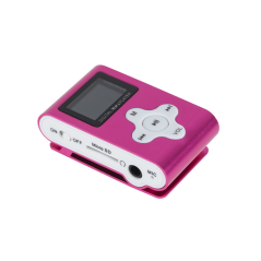 Odtwarzacz MP3 z wyświetlaczem Quer (różowy)