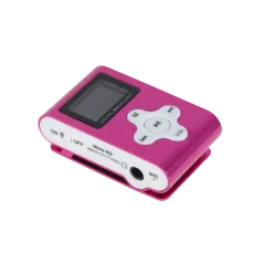 Odtwarzacz MP3 z wyświetlaczem Quer (różowy)