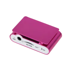 Odtwarzacz MP3 z wyświetlaczem Quer (różowy)