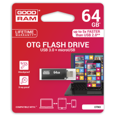 Pendrive Goodram USB 3.0 + microUSB 64GB OTG czarny