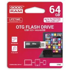 Pendrive Goodram USB 3.0 + microUSB 64GB OTG czarny