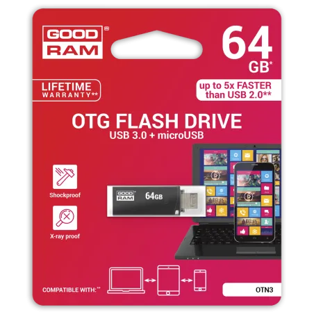 Pendrive Goodram USB 3.0 + microUSB 64GB OTG czarny