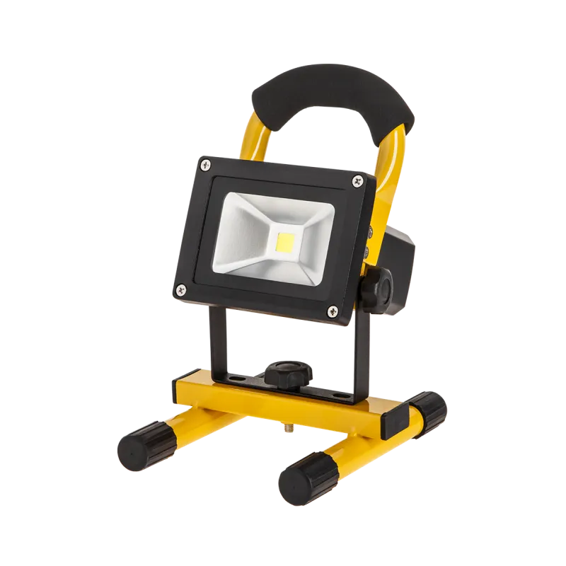 Reflektor przenośny LED 10W z ładowarką sieciową i samochodową