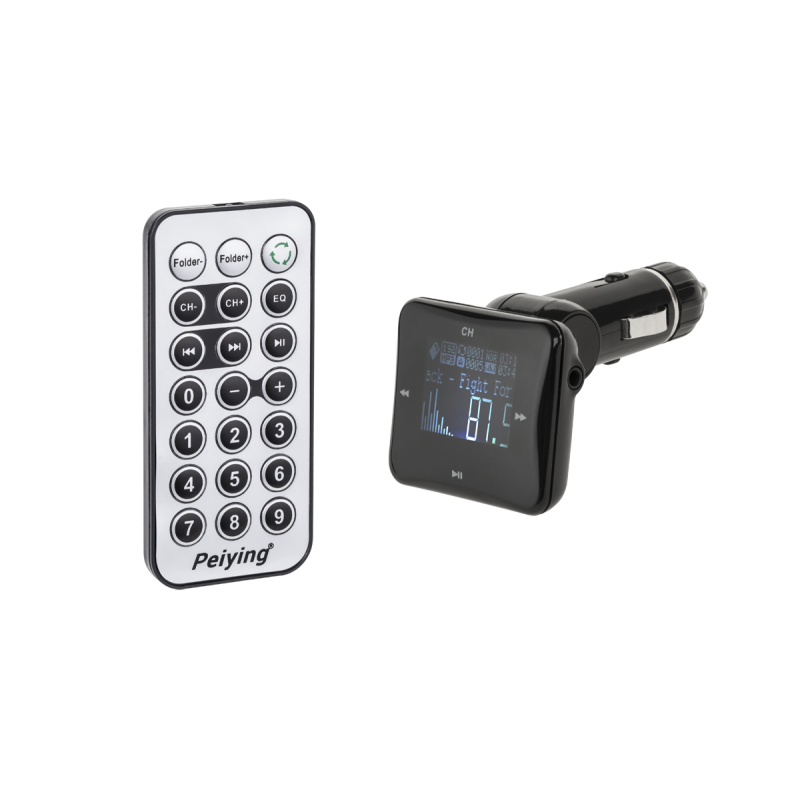 Samochodowy transmiter 1.4" (pilot, USB, SD/MMC, MP3/WMA)