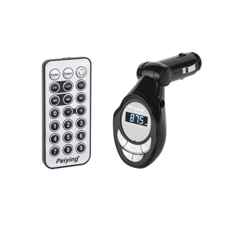 Samochodowy transmiter FM (pilot, karta SD-MMC, USB, JACK)