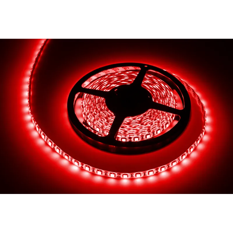 Sznur diodowy 5m, wodoodporny, czerwony (300x5050SMD)- białe PCB Sznur diodowy 5m, wodoodporny, czerwony (300x5050SMD)- białe PCB