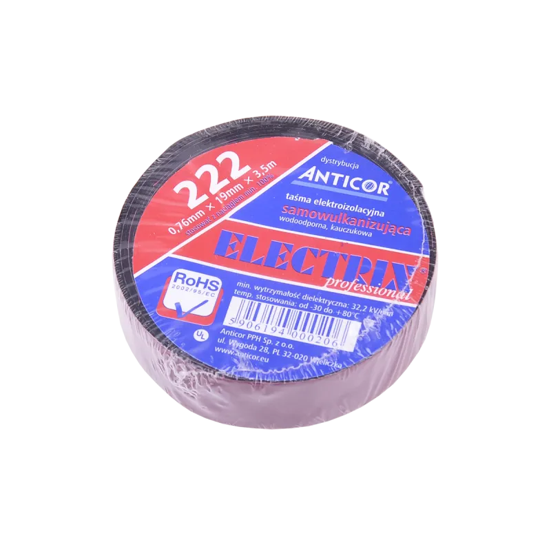 Taśma samowulkanizująca kauczukowa 0,76mmx19mmx3.5m/222/