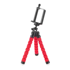 Uchwyt tripod, statyw elastyczny M-LIFE do telefonu / kamery sportowej czerwony