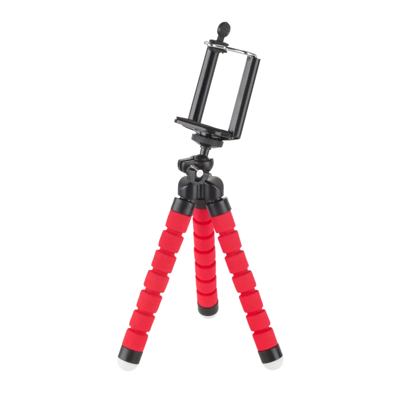 Uchwyt tripod, statyw elastyczny M-LIFE do telefonu / kamery sportowej czerwony