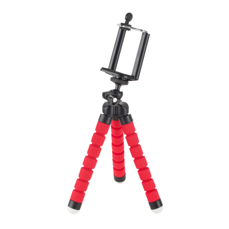 Uchwyt tripod, statyw elastyczny M-LIFE do telefonu / kamery sportowej czerwony