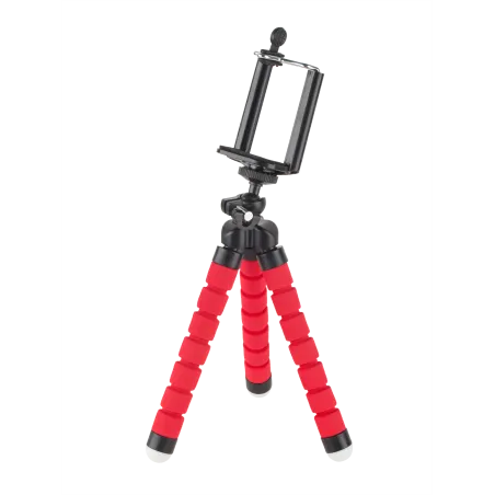 Uchwyt tripod, statyw elastyczny M-LIFE do telefonu / kamery sportowej czerwony