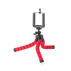 Uchwyt tripod, statyw elastyczny M-LIFE do telefonu / kamery sportowej czerwony