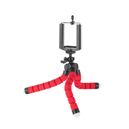Uchwyt tripod, statyw elastyczny M-LIFE do telefonu / kamery sportowej czerwony